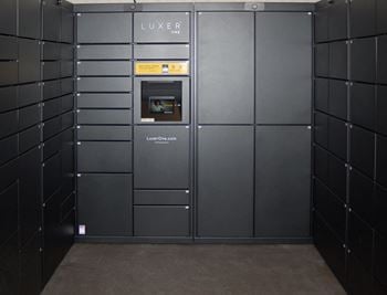 Secure mail lockers for package acceptance and delivery.
